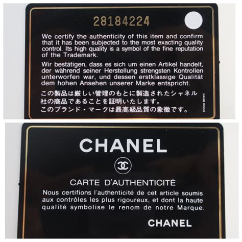 chanel tags|authentic chanel card.